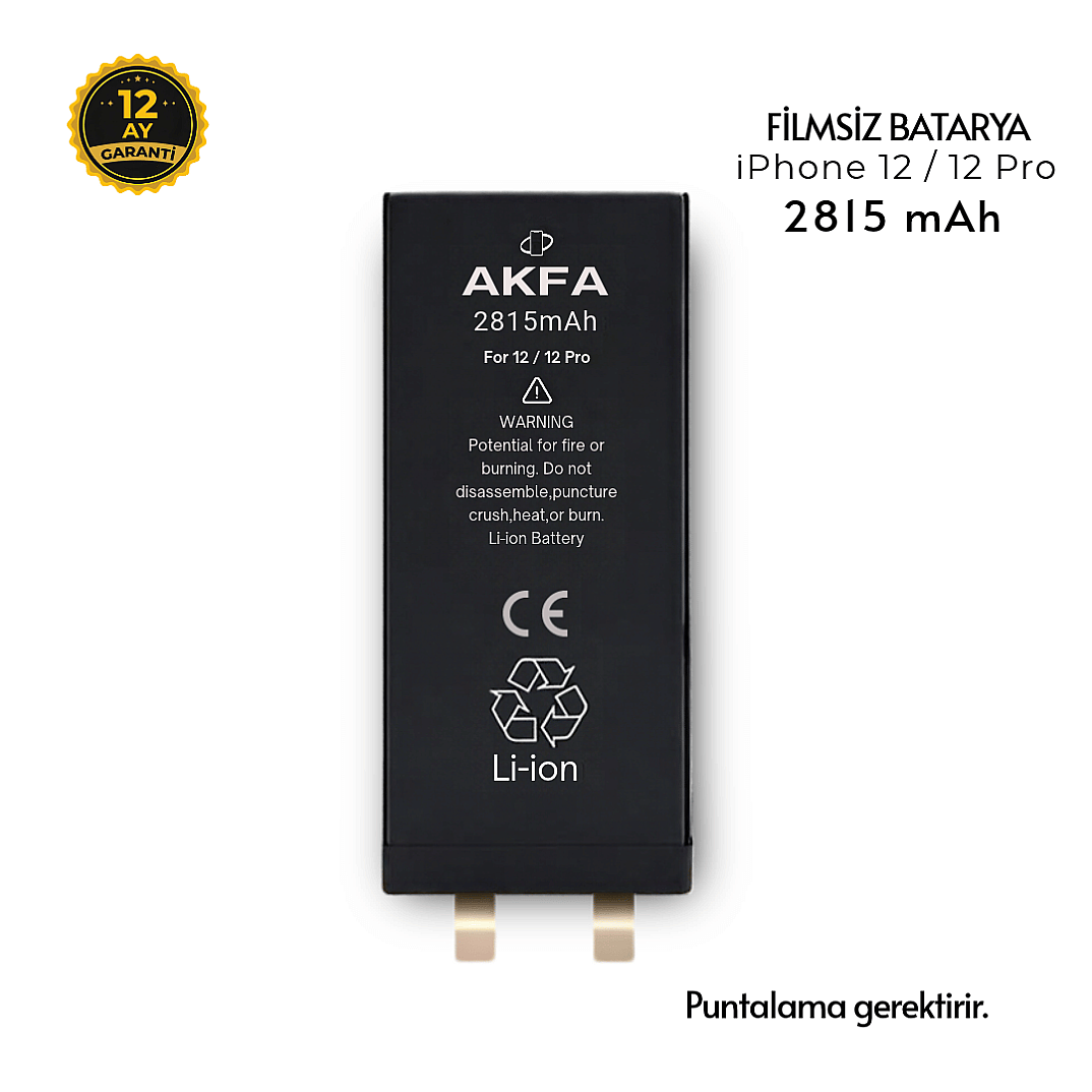 Filmsiz iPhone 12 / 12 Pro Max Batarya Pil 2815 mAh  - 1