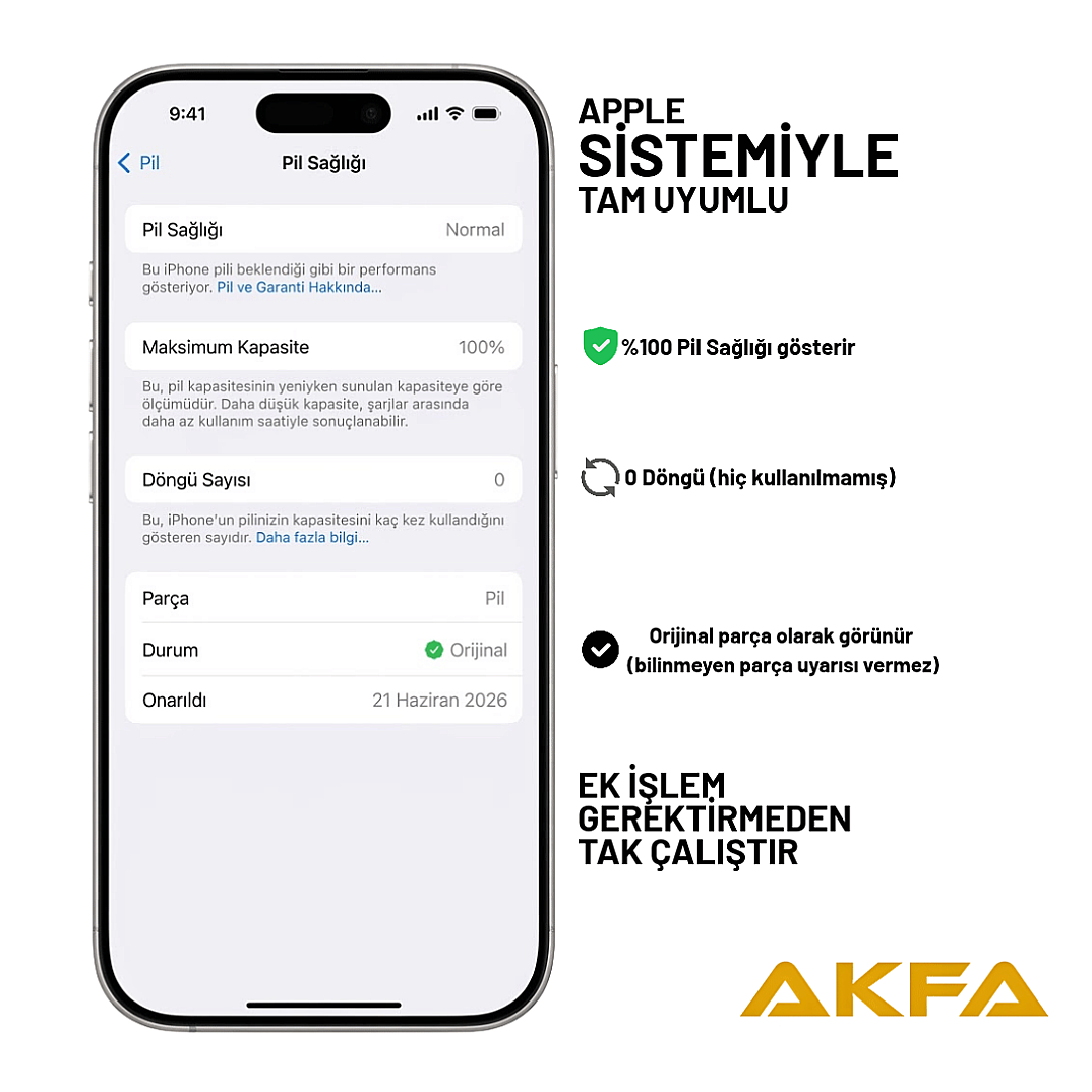 iPhone 13 Pro Yüksek Kapasiteli 3095 mAh Orijinal - 2