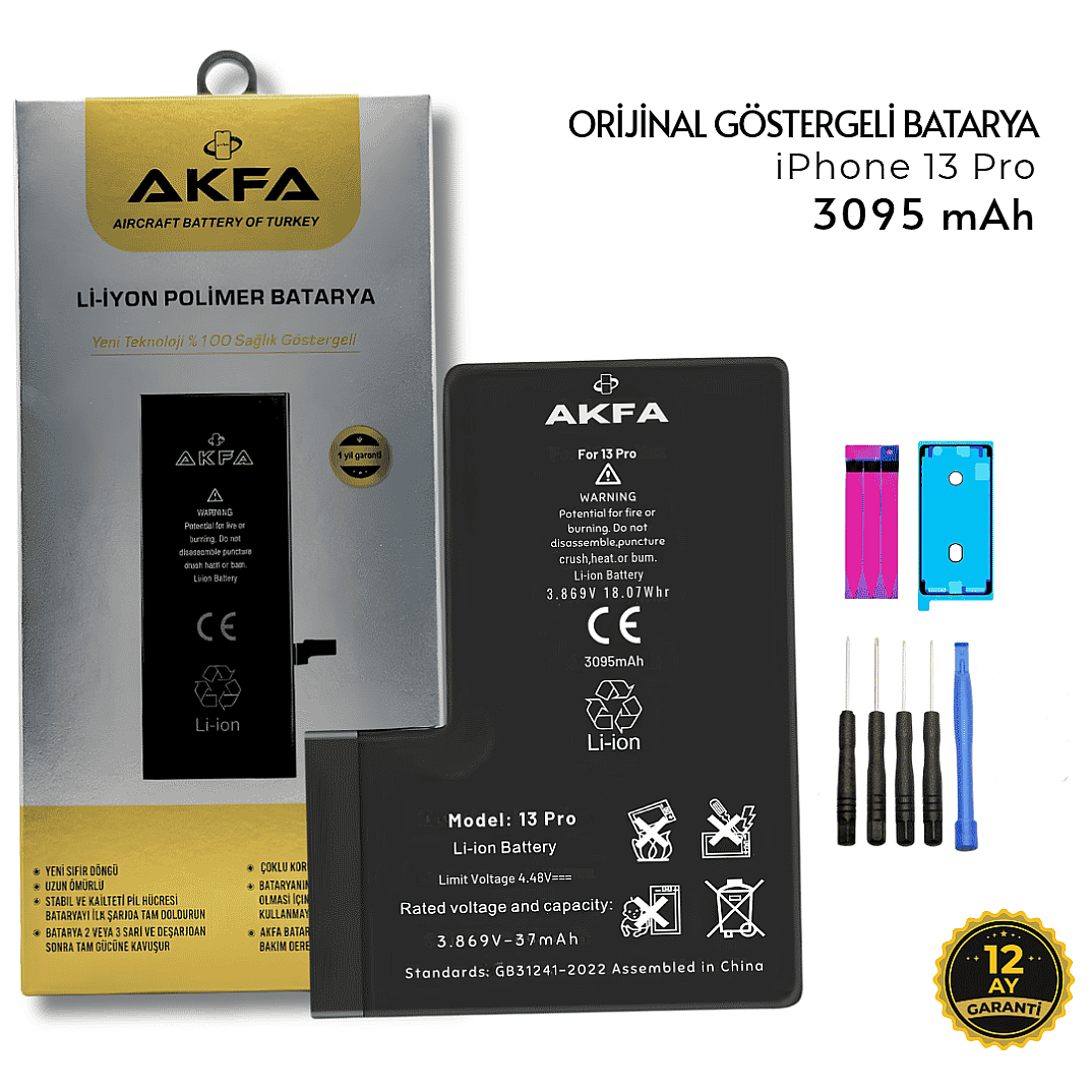 iPhone 13 Pro Yüksek Kapasiteli 3095 mAh Orijinal - 1