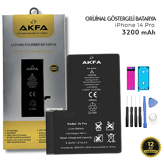 iPhone 14 Pro Yüksek Kapasiteli 3200 mAh Orijinal
