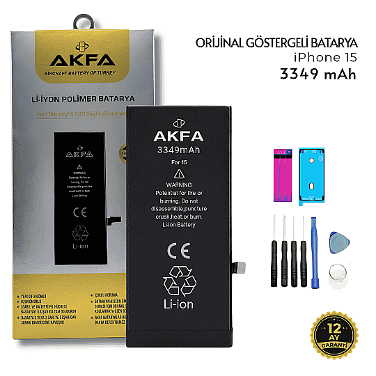 iPhone 15 Yüksek Kapasiteli 3349 mAh Orijinal
