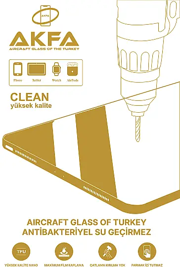 Akfa Nano Tablet Ekran Koruyucu - 25 li Paket 200x300 mm