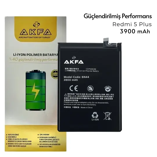 Redmi 5 Plus Batarya 3900 mAh Güçlendirilmiş Performans BN44