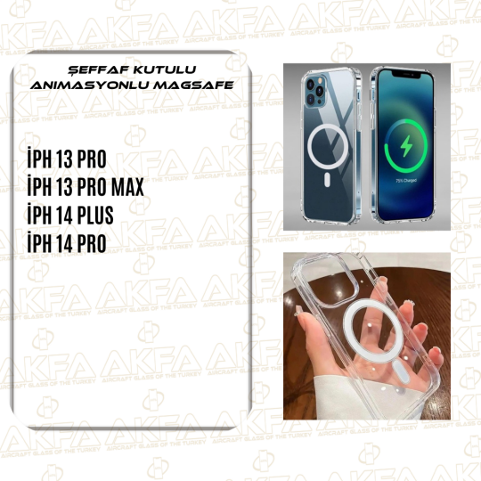 Akfa Şeffaf Kutulu Animasyonlu Magsafe Kılıf - (Modeller İçin Katalog Talep Ediniz)