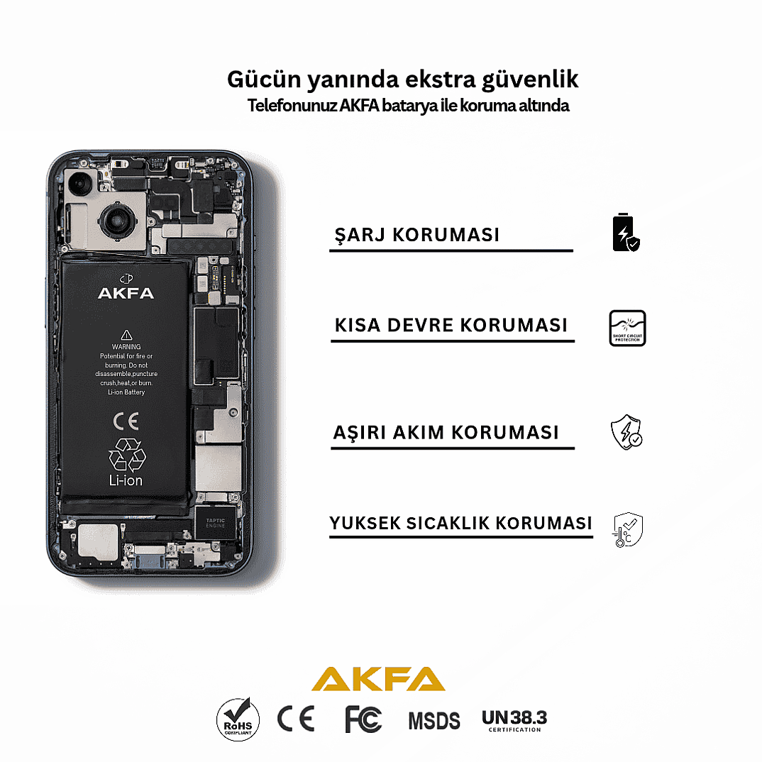 iPhone 11 Batarya %40 Güçlendirilmiş 3510mAh Yüksek Kapasiteli - 4