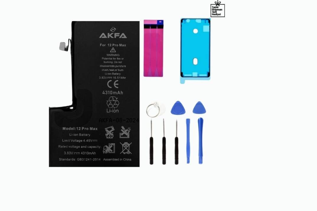 iPhone 12 Pro Max Premium Akfa 4310 mAH Telefon Batarya - 1