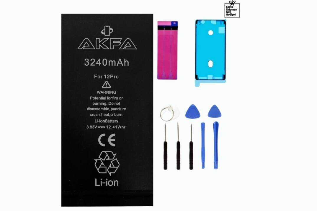 iPhone 12 Pro Premium Akfa Telefon Batarya 3240 mAH (Maxi Performans) - 1