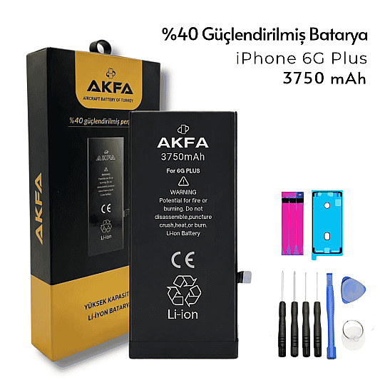 iPhone 6G Plus Batarya %40 Güçlendirilmiş 3750mAh Yüksek Kapasiteli